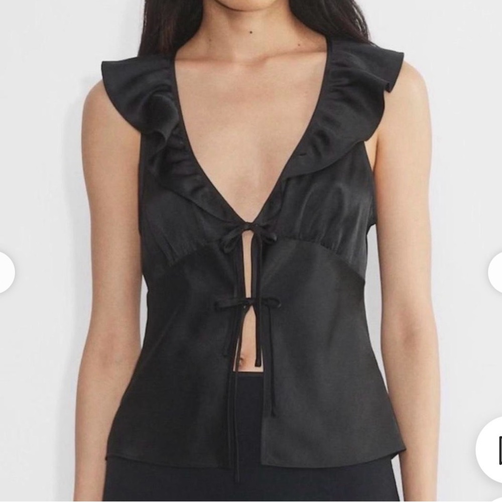 Aritzia Black Satin Women's Top